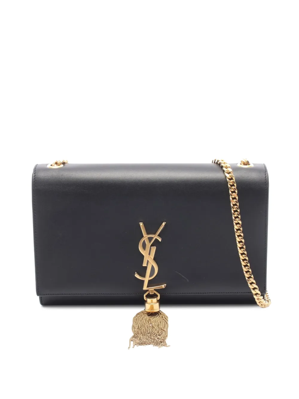 Saint Laurent Pre-Owned 2010s Kate tassel-detail leather shoulder bag - Black
