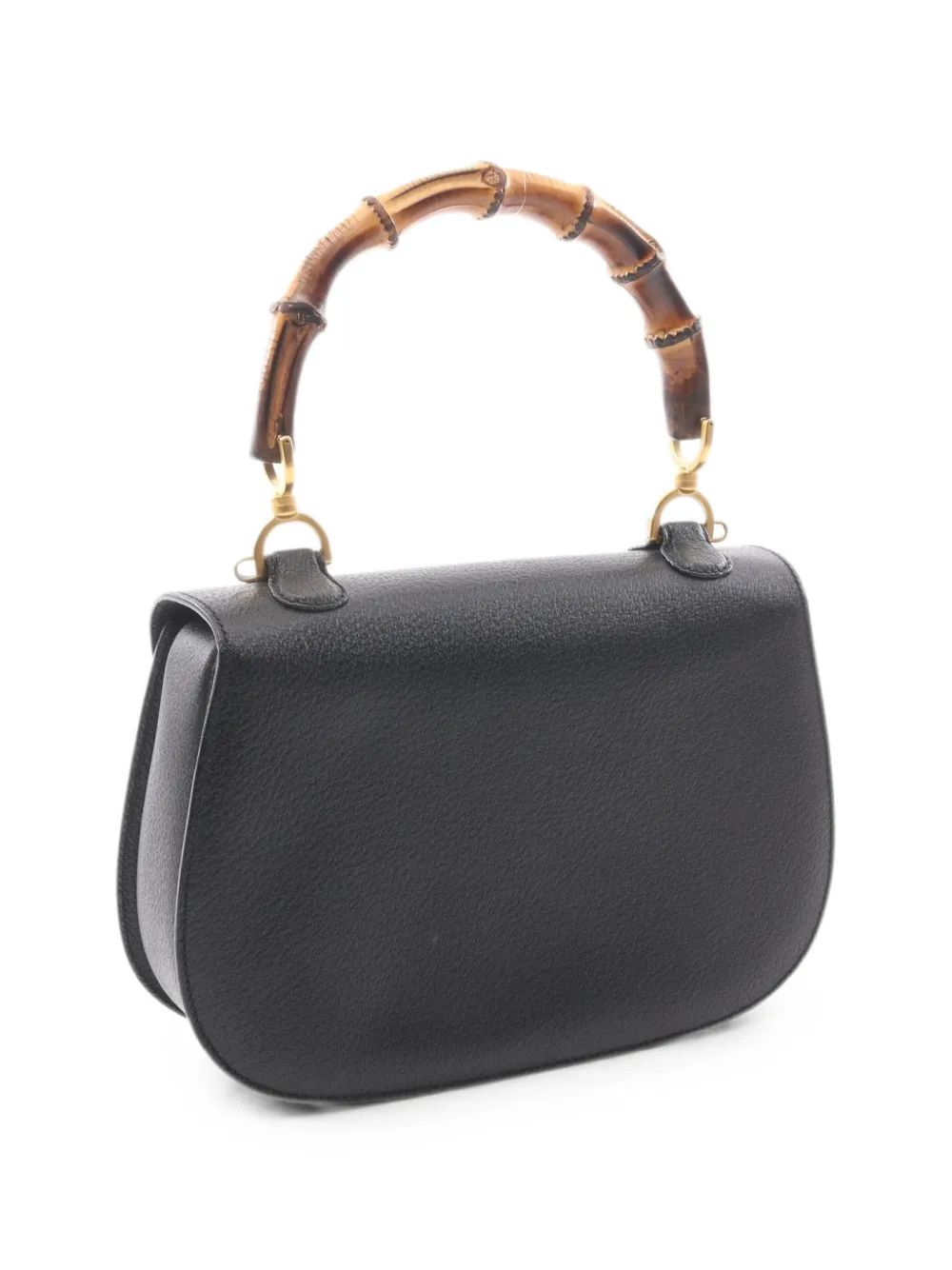 Gucci Pre-Owned 2010s Bamboo schoudertas met draaislot Zwart