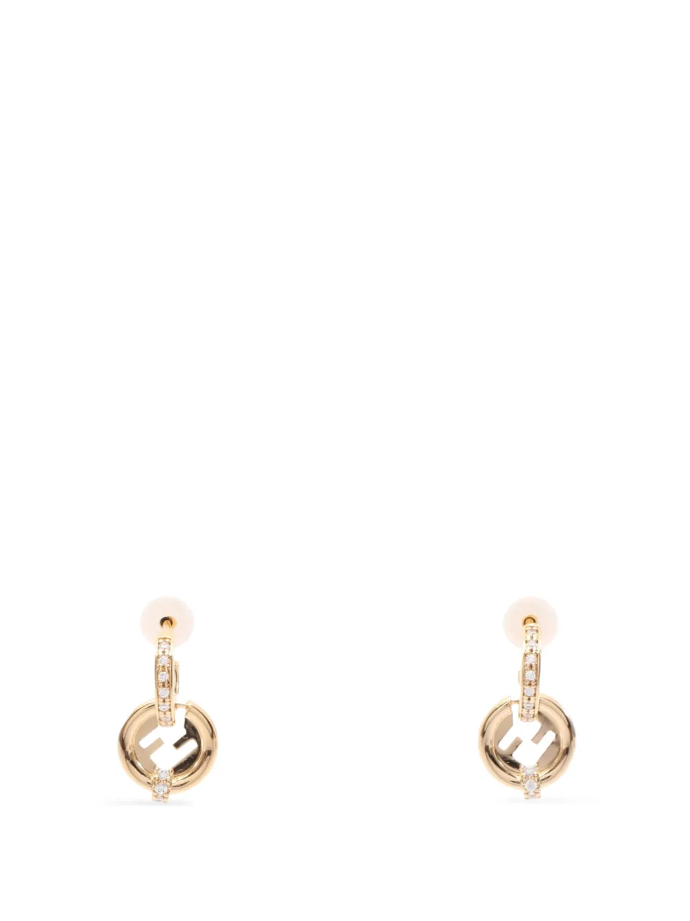 Fendi Pre-Owned 2020s Everround rhinestone earrings - Oro