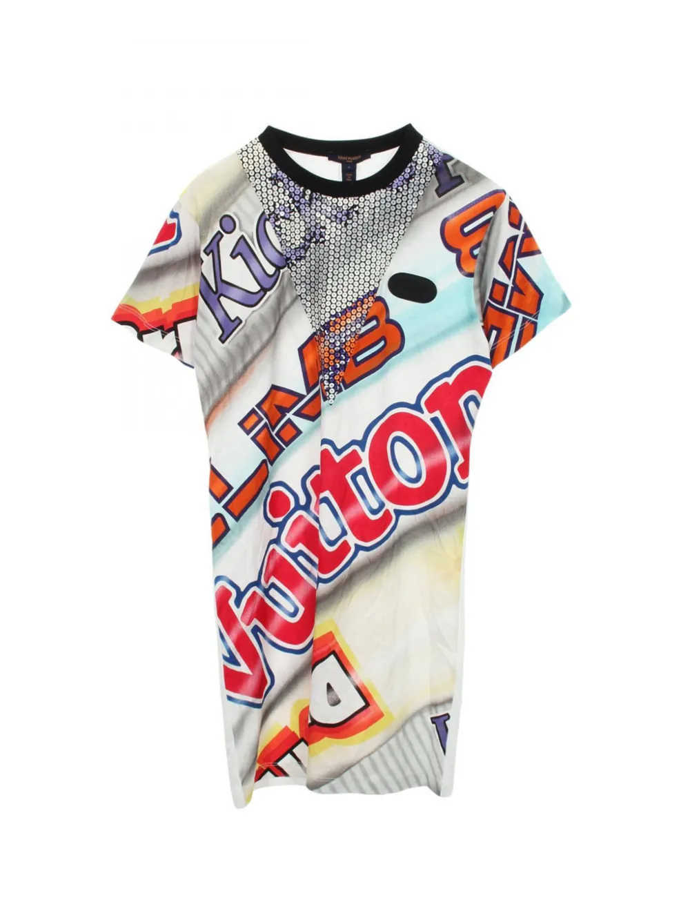 Louis Vuitton Pre-Owned 2010s graphic-print sequin dress - Bianco