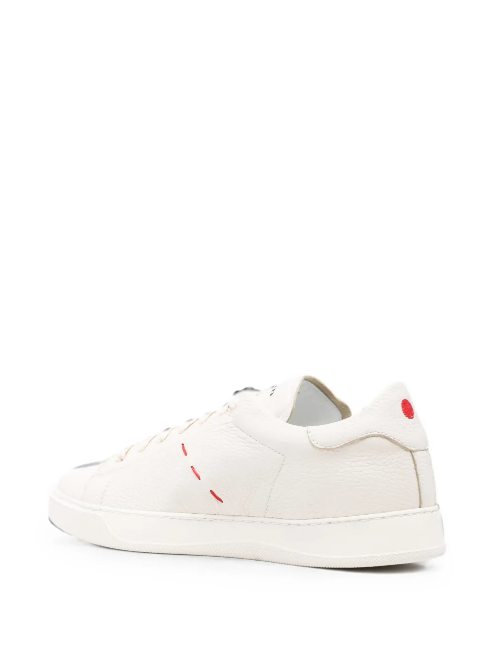 Kiton leather sneakers Wit