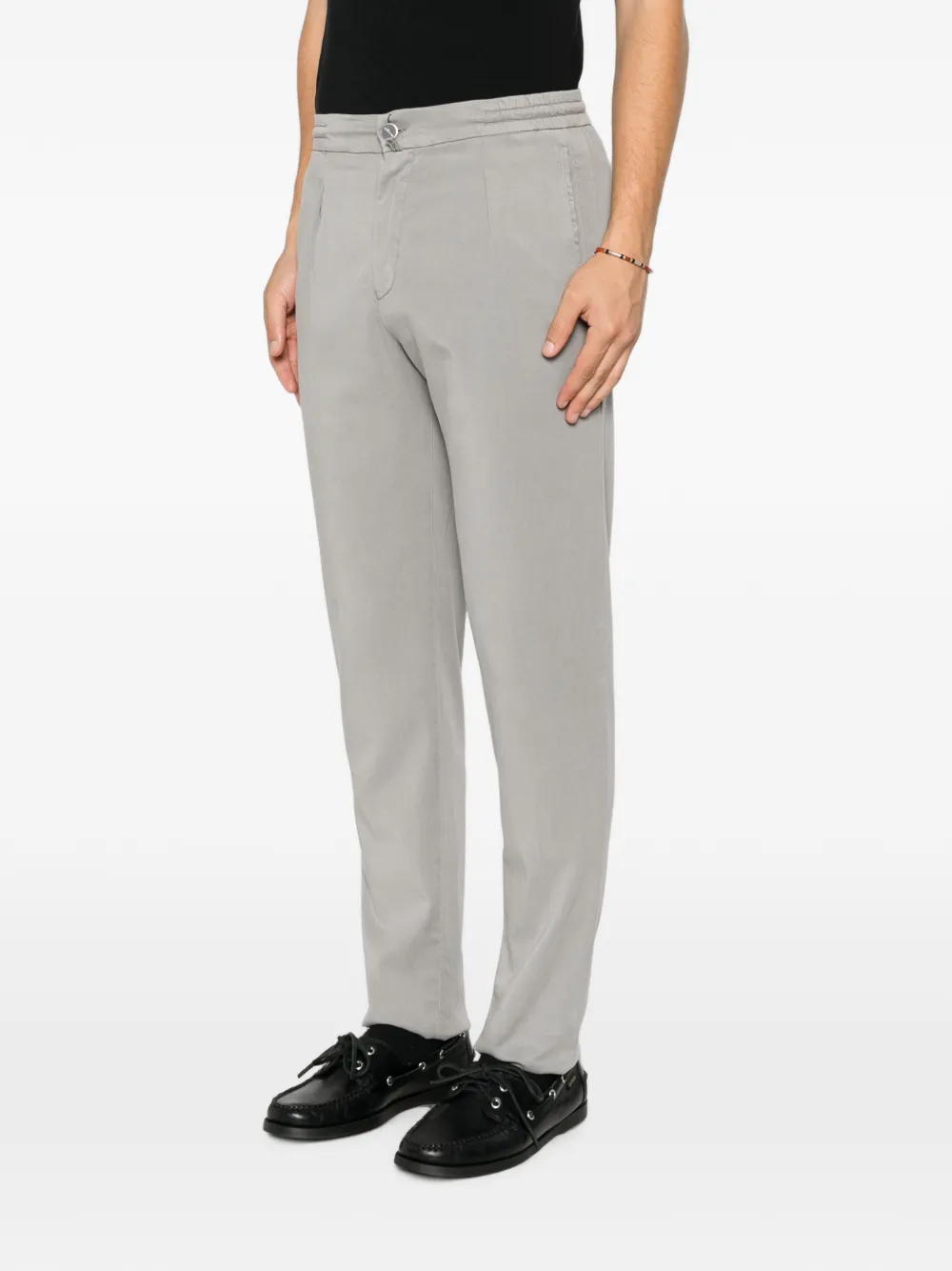 Kiton Broek met logopatch Grijs