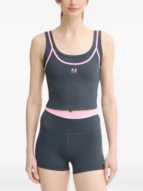 P.E Nation Forward ribbed contrast-trim tank top