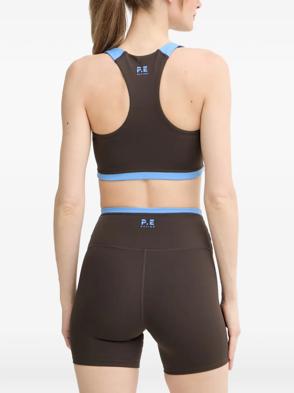 P.E Nation Highgate sport-bh met colourblocking Bruin