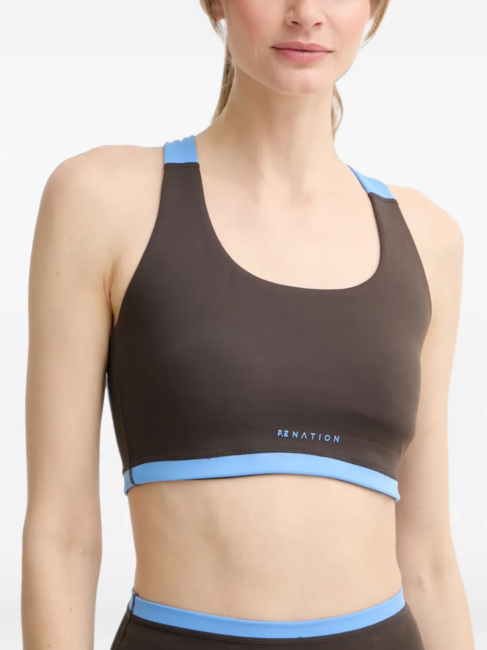 P.E Nation Highgate sport-bh met colourblocking Bruin