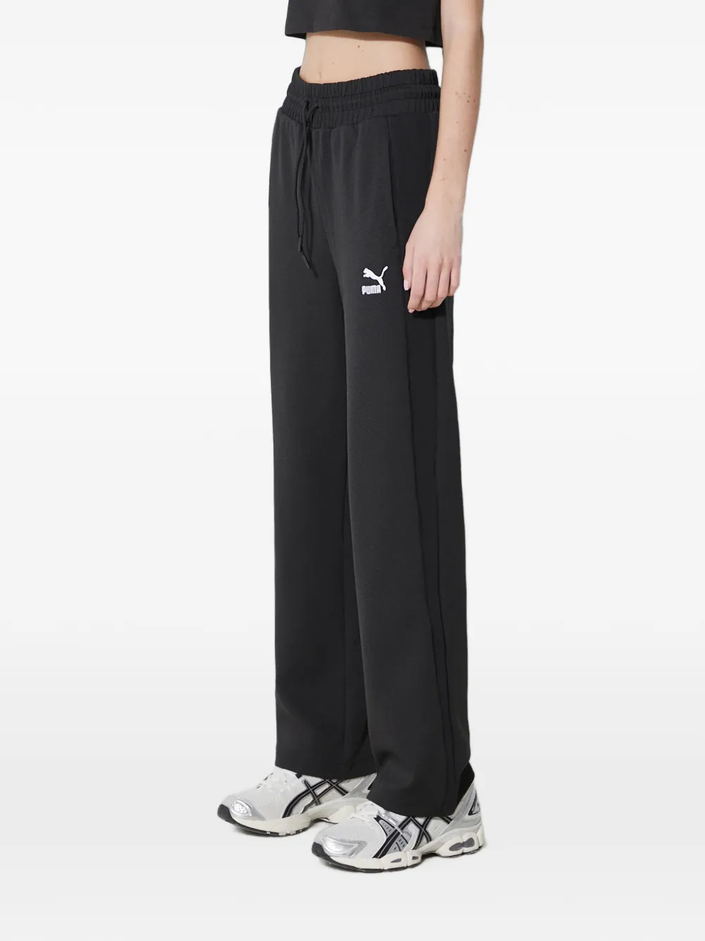 PUMA Trainingsbroek met geborduurd logo Zwart