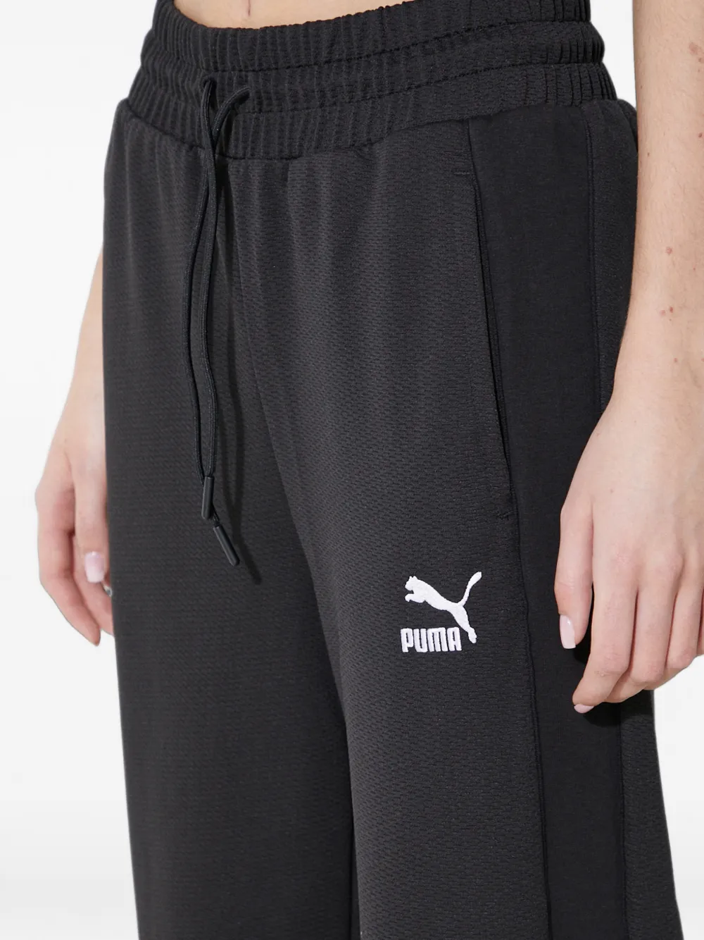 PUMA Trainingsbroek met geborduurd logo Zwart