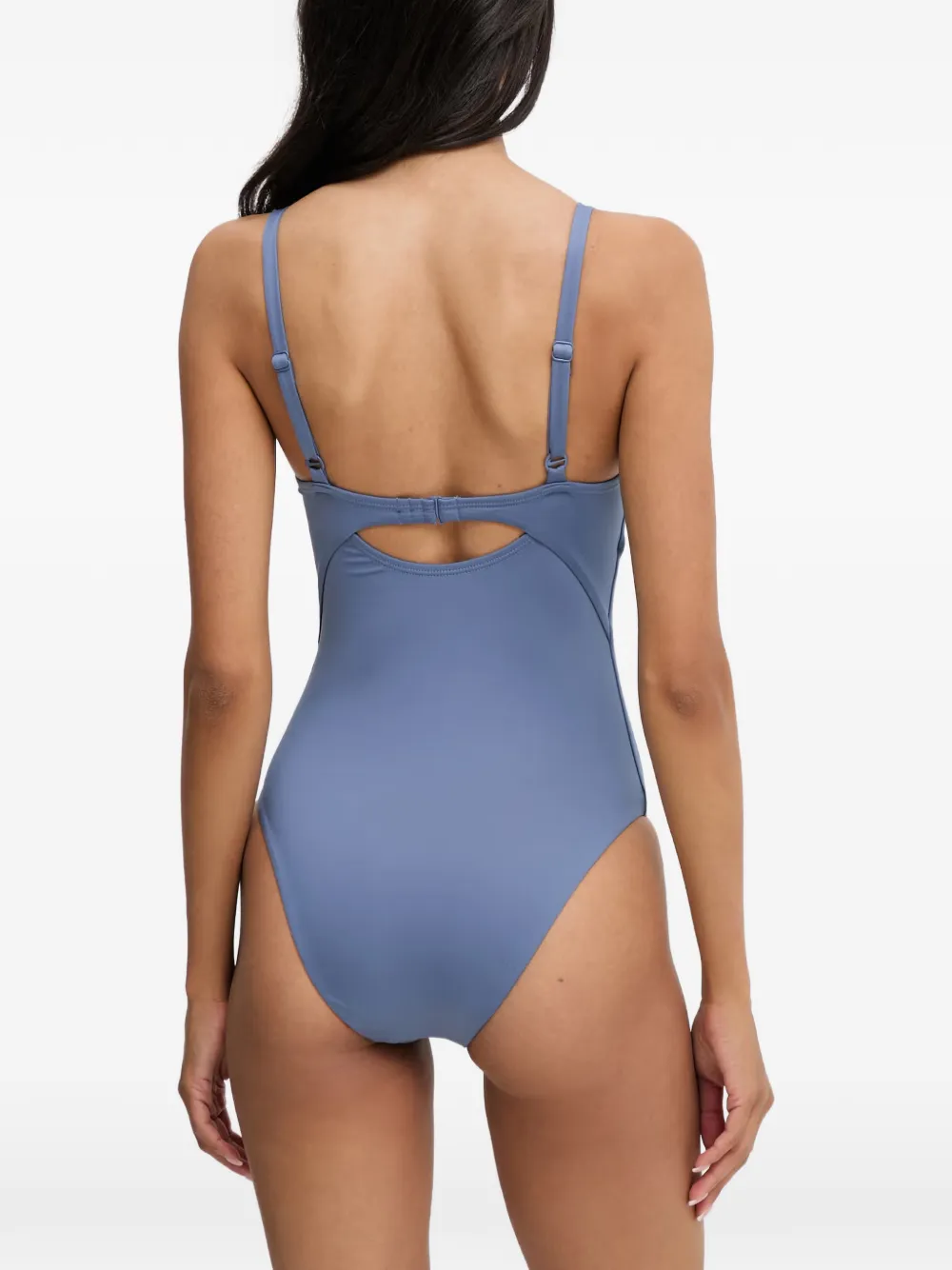 Nike Uitgesneden badpak Blauw