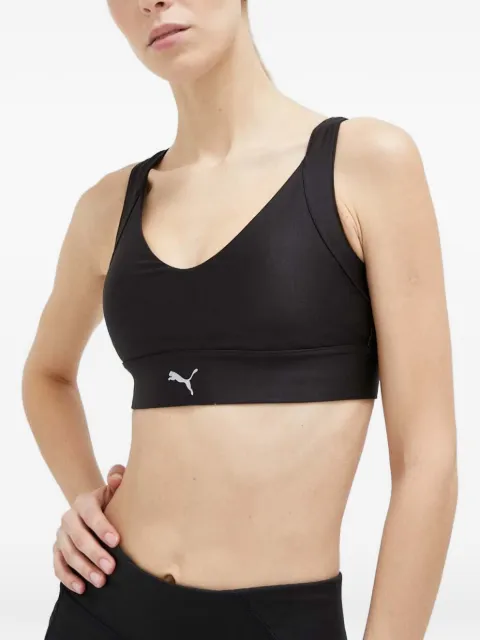 PUMA logo-print racerback bra