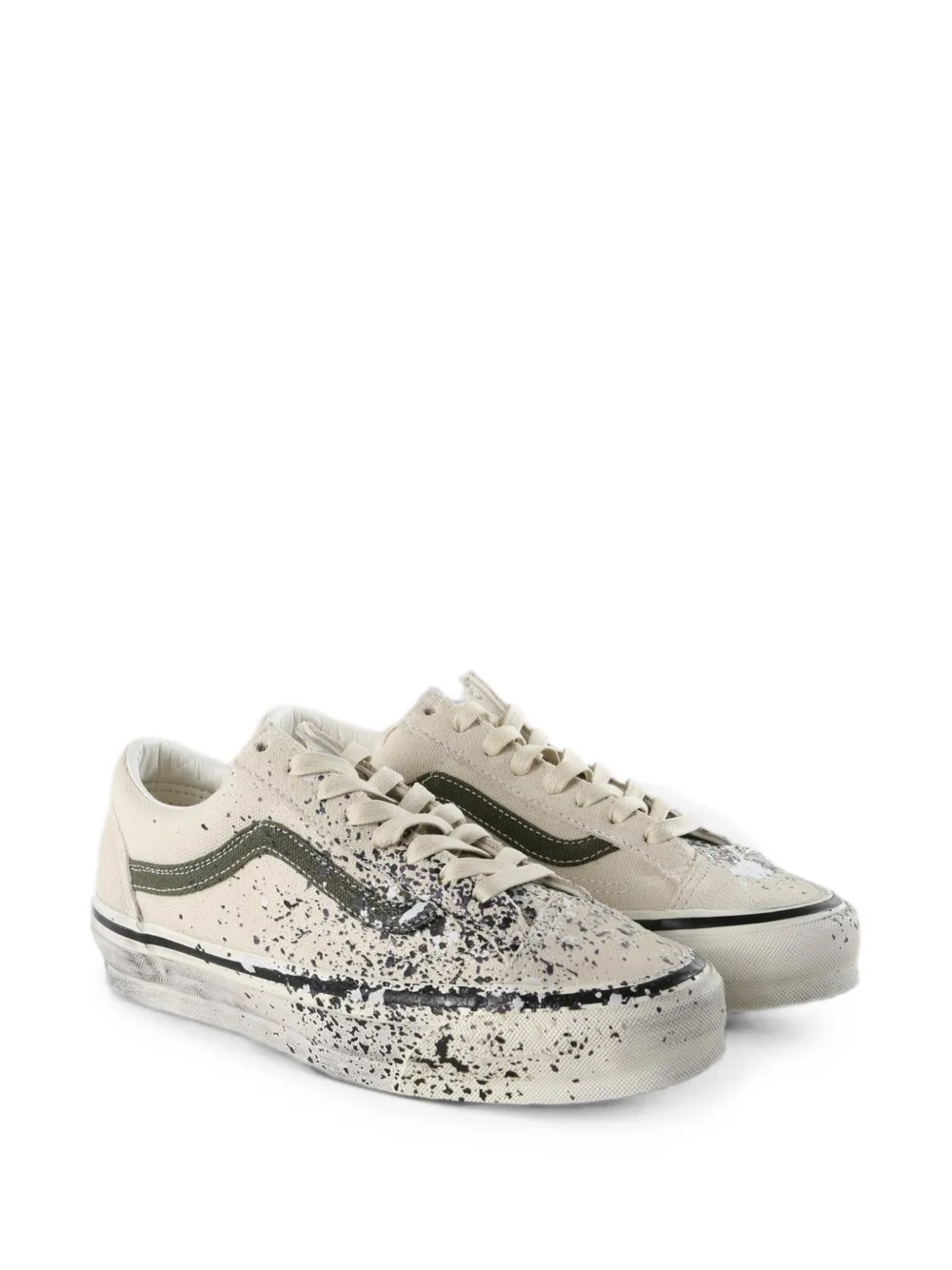 Vans Premium Old Skool sneakers met verfspatten Beige