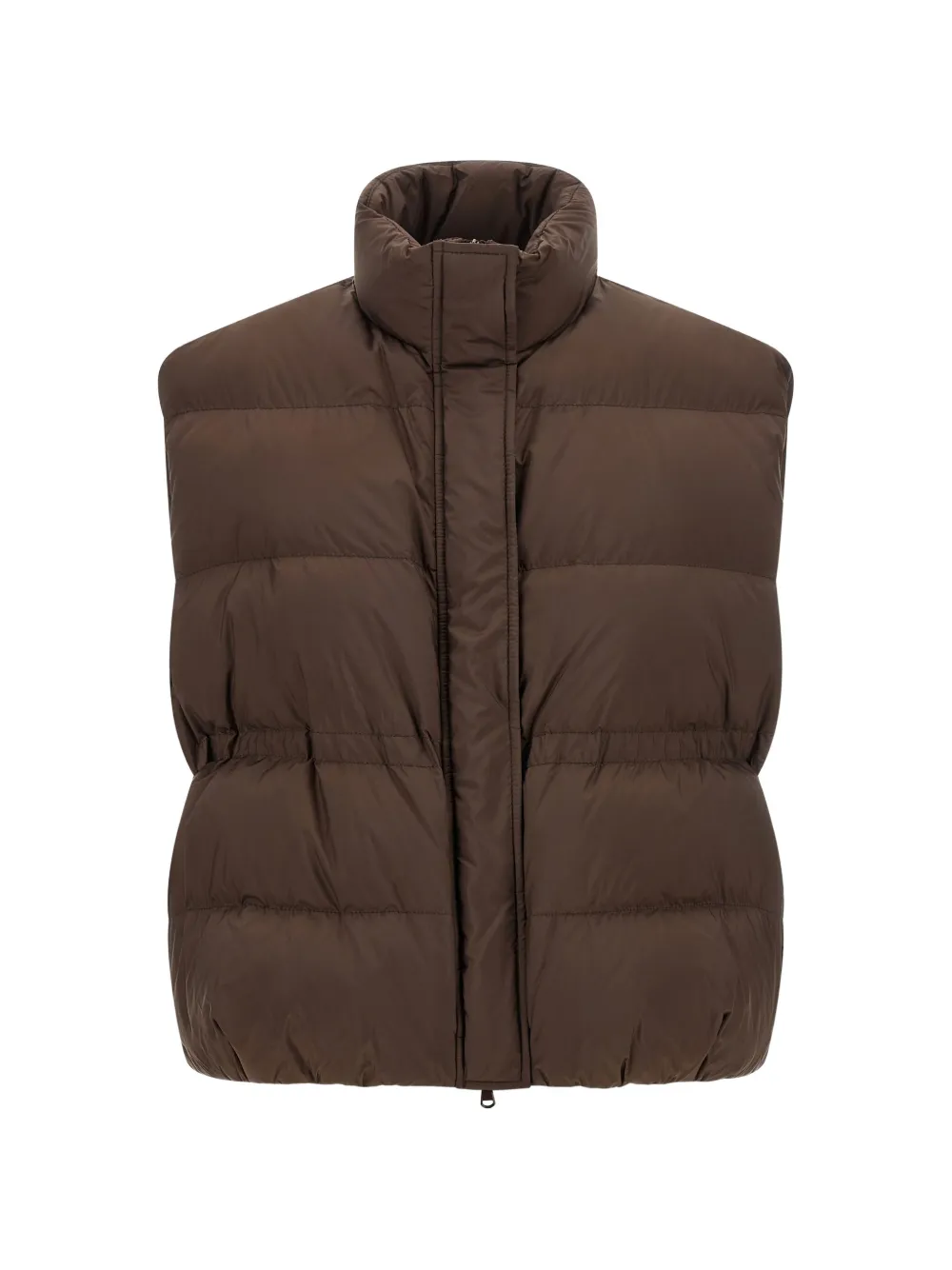 Brunello Cucinelli zip-up quilted gilet - Marrone