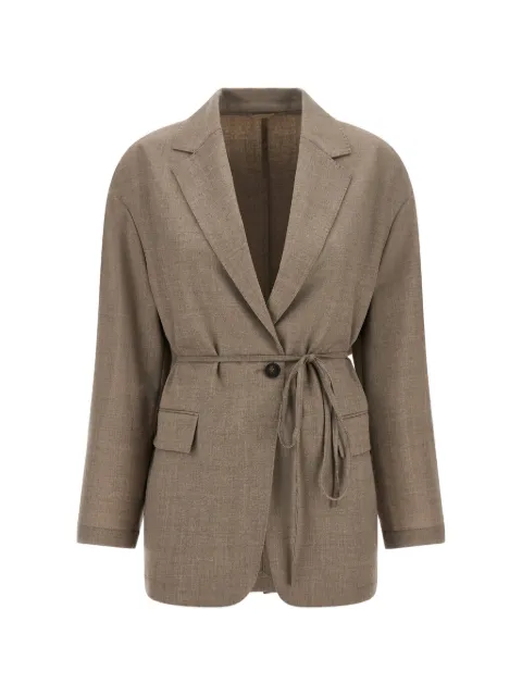 Brunello Cucinelli blazer con cinturón y botones