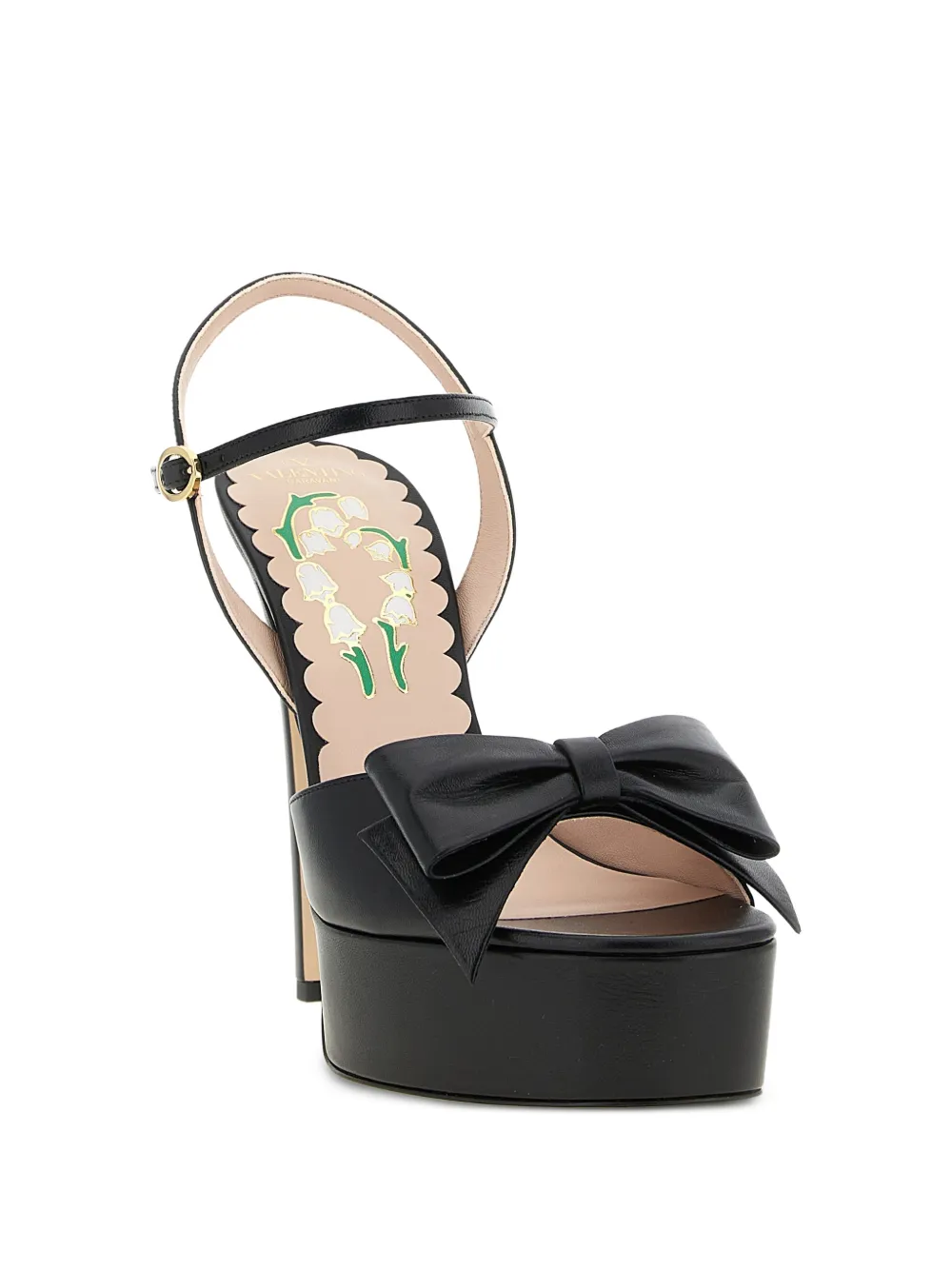 Valentino Garavani Bowow platform sandals Zwart
