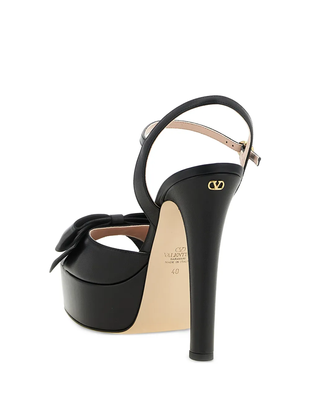 Valentino Garavani Bowow platform sandals Zwart