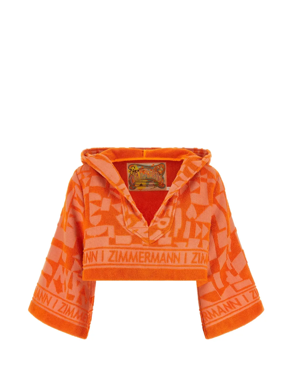 ZIMMERMANN Solstice jacquard-terry hoodie - Orange