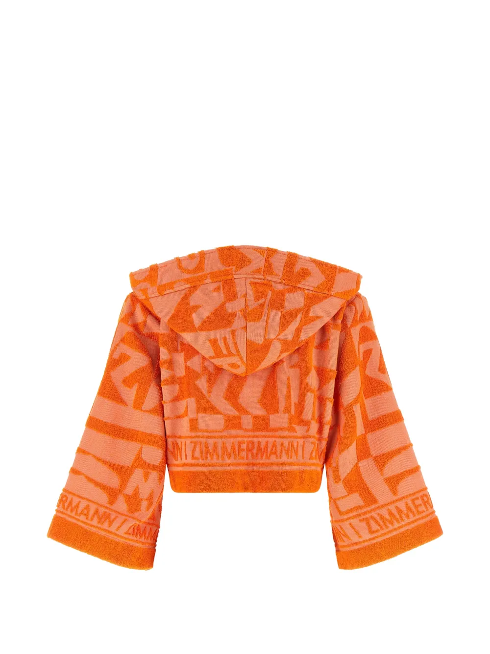 ZIMMERMANN Solstice badstof hoodie met jacquard Oranje