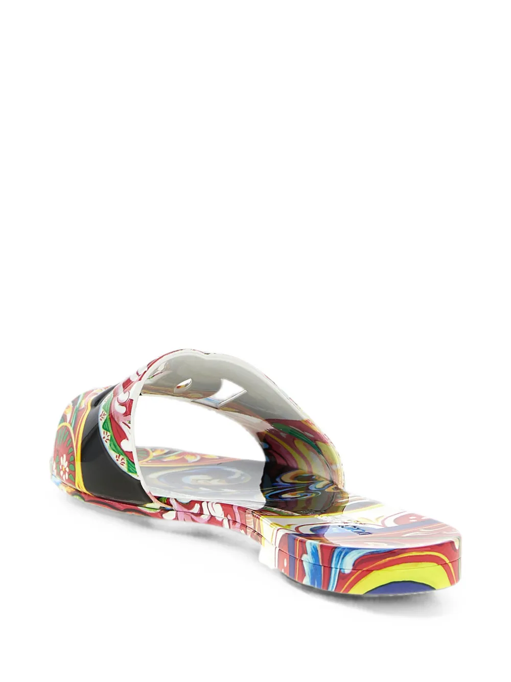 Dolce & Gabbana Carretto-print slides Rood