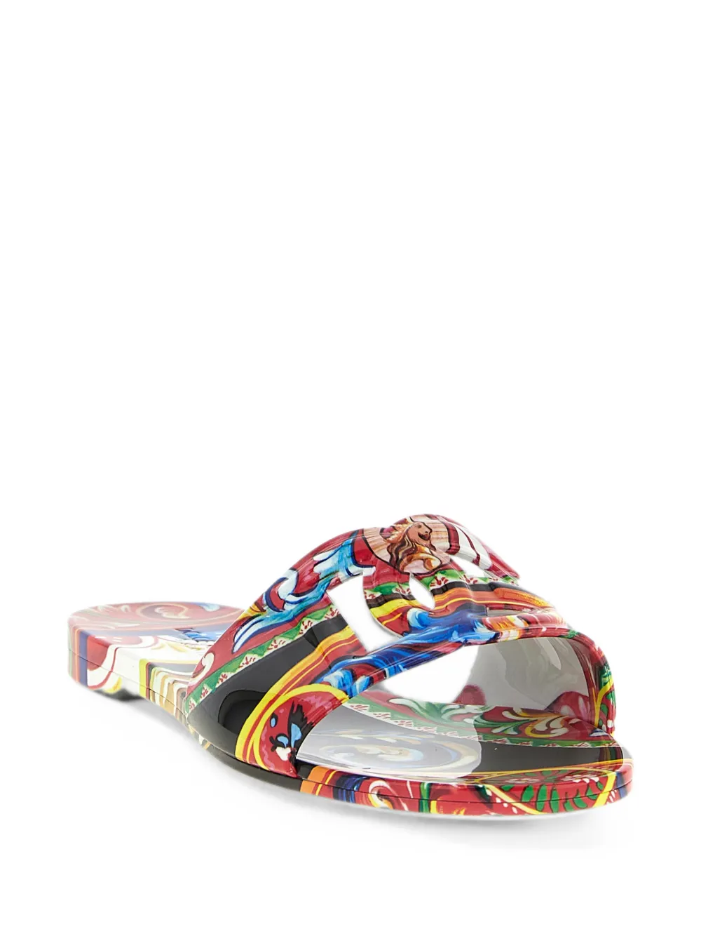 Dolce & Gabbana Carretto-print slides Rood