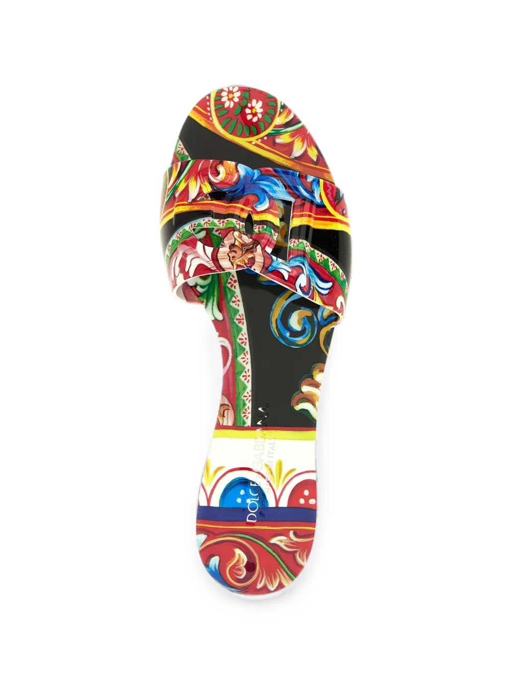 Dolce & Gabbana Carretto-print slides Rood