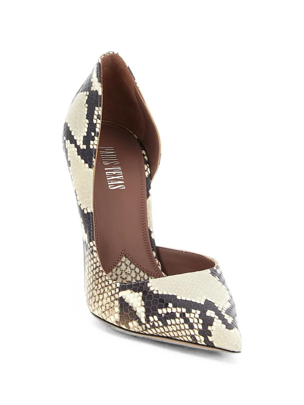 Paris Texas Vera python-effect pumps Beige