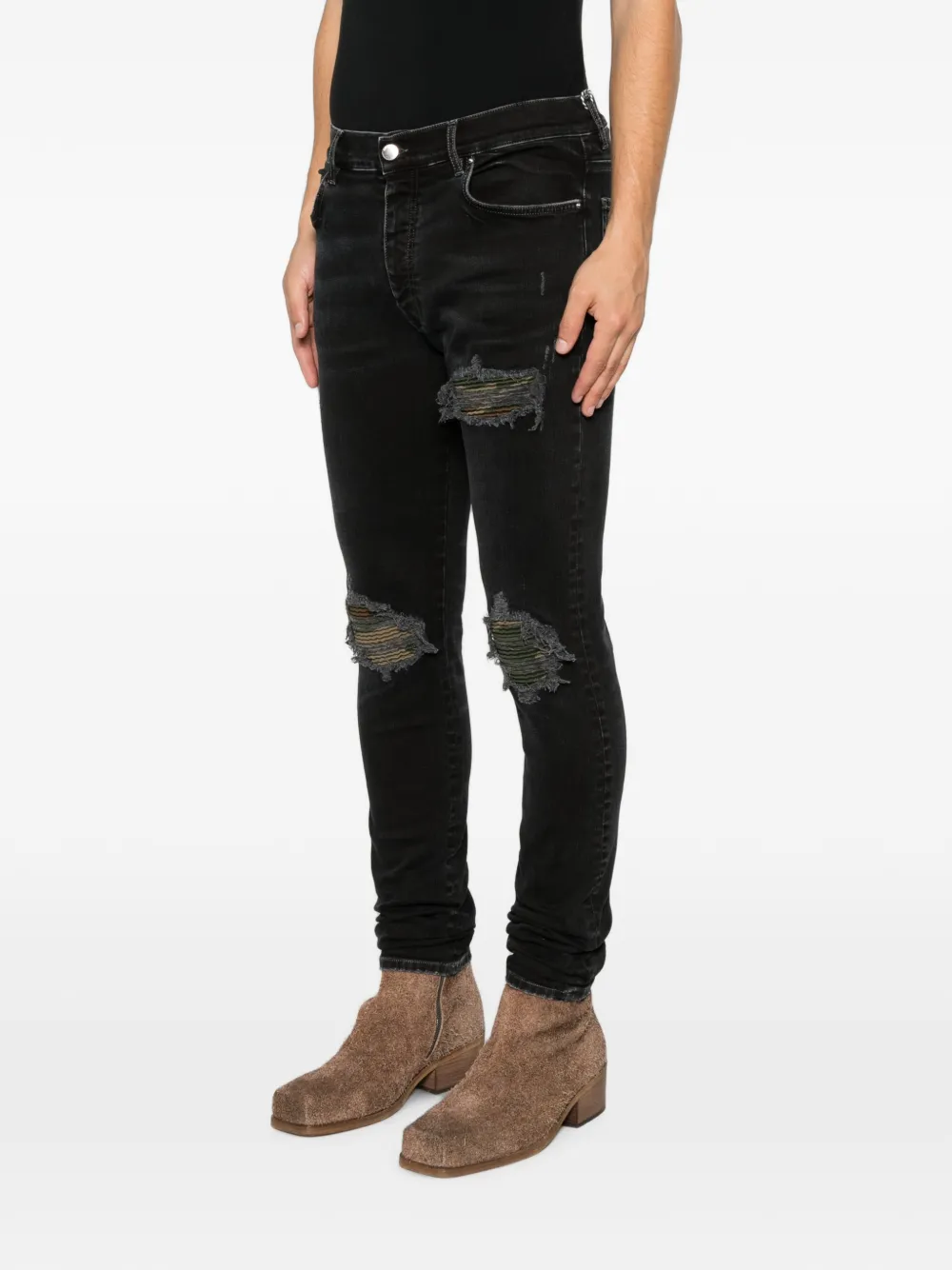 AMIRI MX1 jeans met camouflageprint Zwart