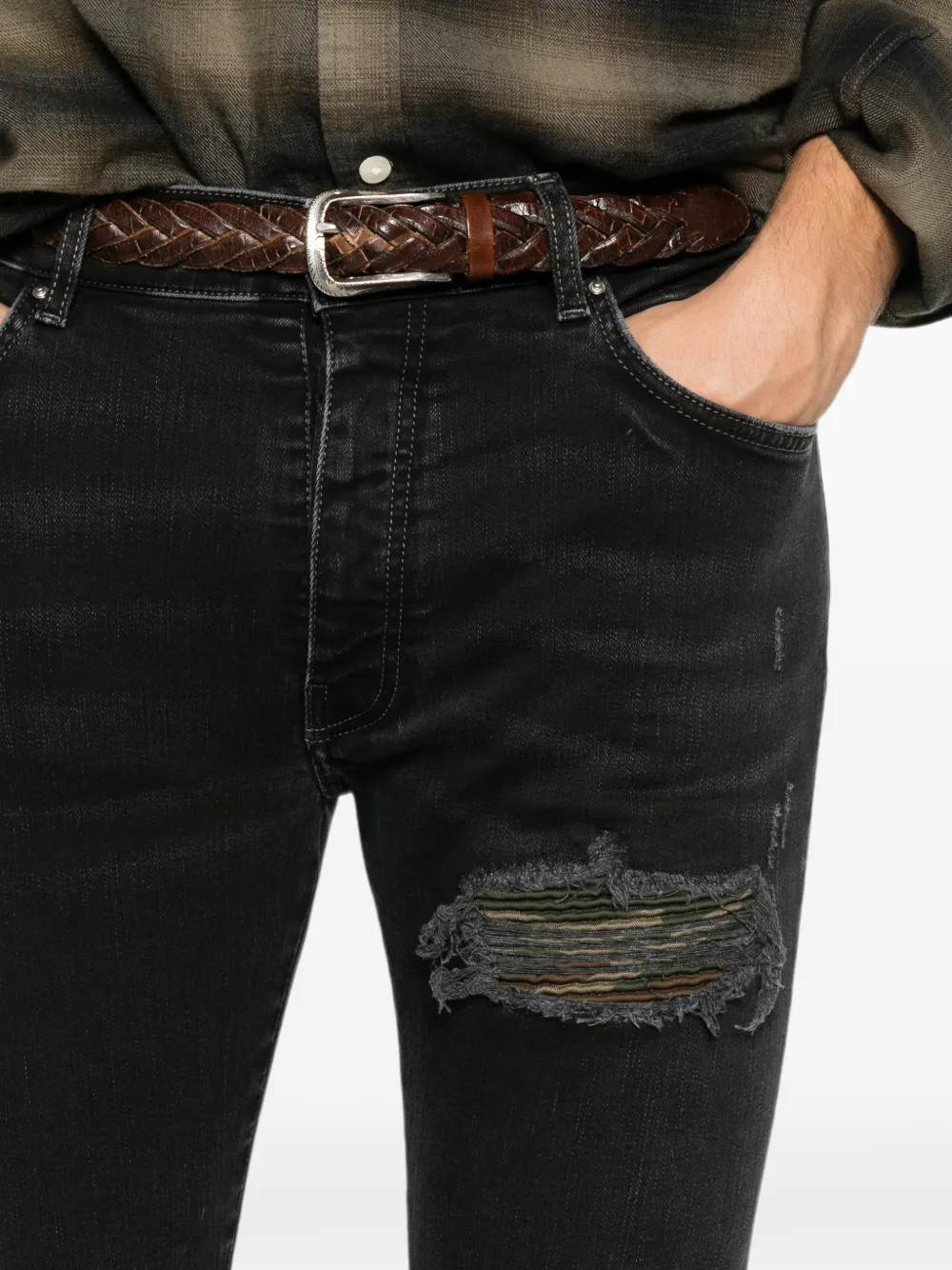 AMIRI MX1 jeans met camouflageprint Zwart