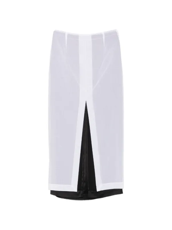 The Row Ismara Layered Maxi Skirt in White