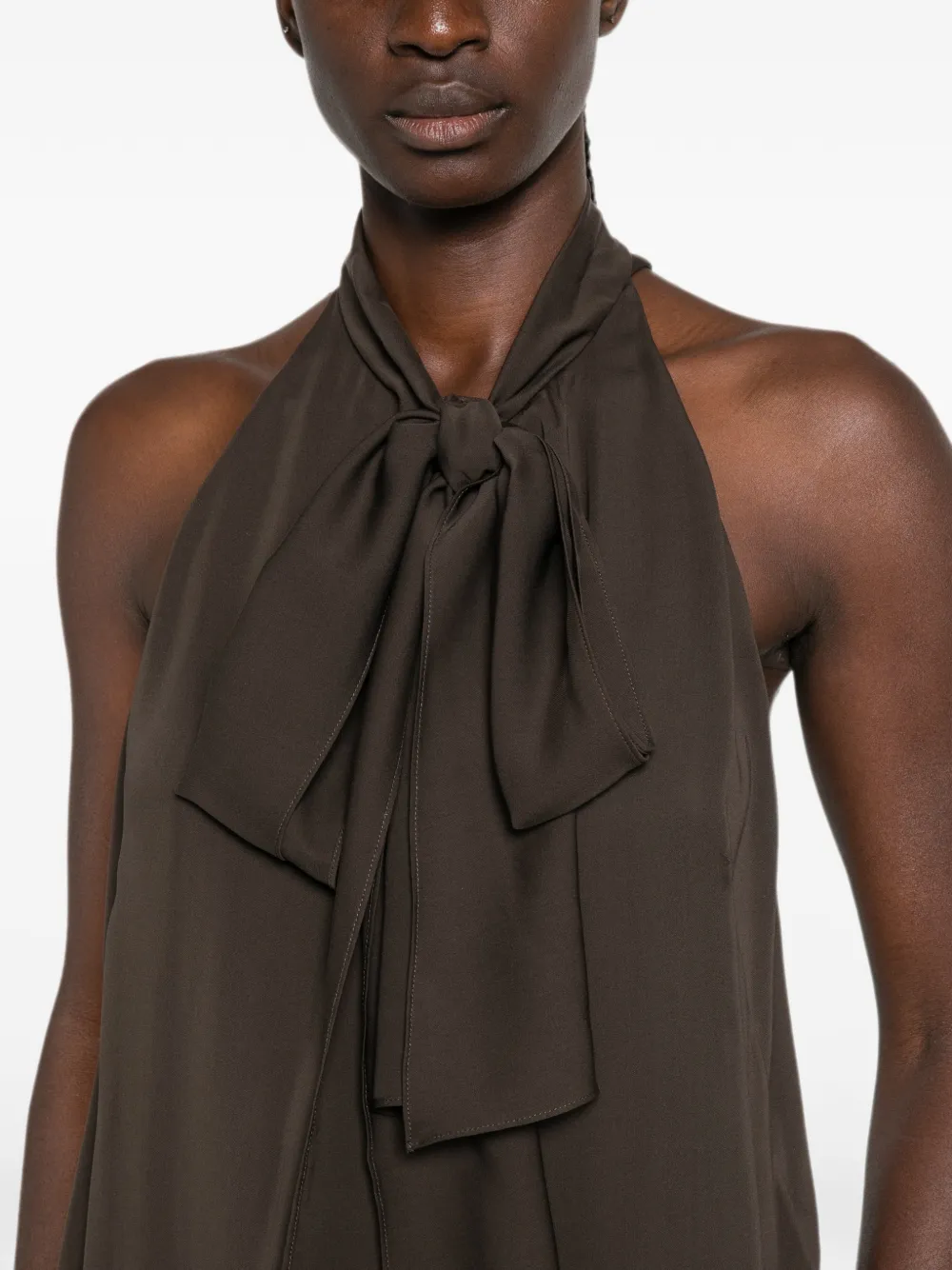 TOM FORD Mouwloze top met strik Bruin