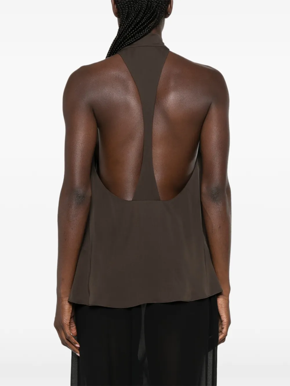 TOM FORD Mouwloze top met strik Bruin