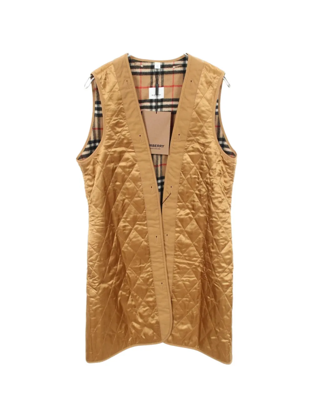 Burberry Pre-Owned Nova Check quilted gilet - Marrone