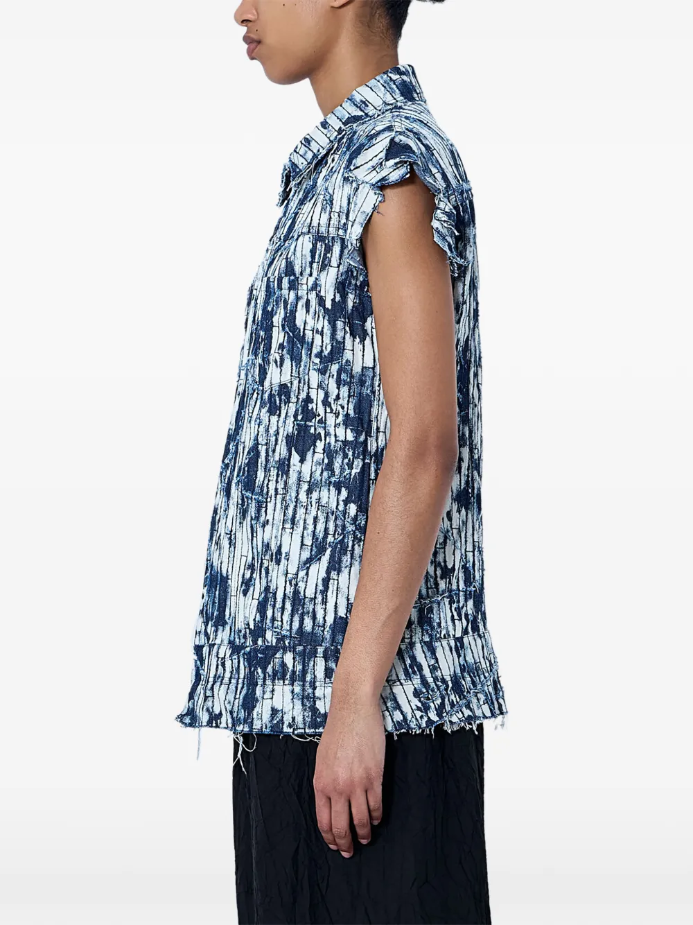  Limi Feu Chaqueta Texturizada Sin Mangas - Azul 