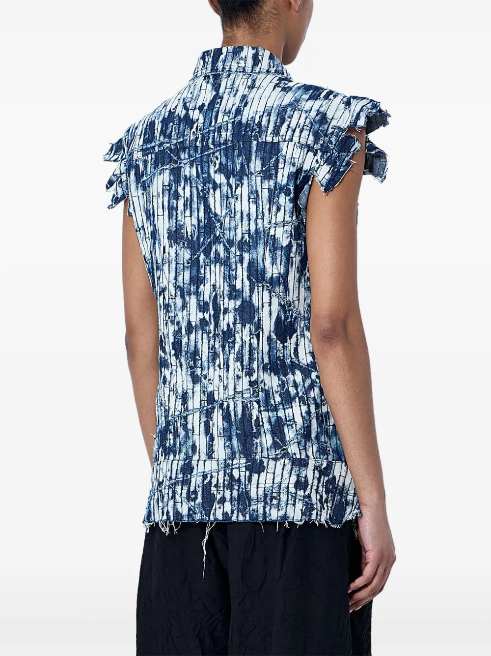  Limi Feu Chaqueta Texturizada Sin Mangas - Azul 