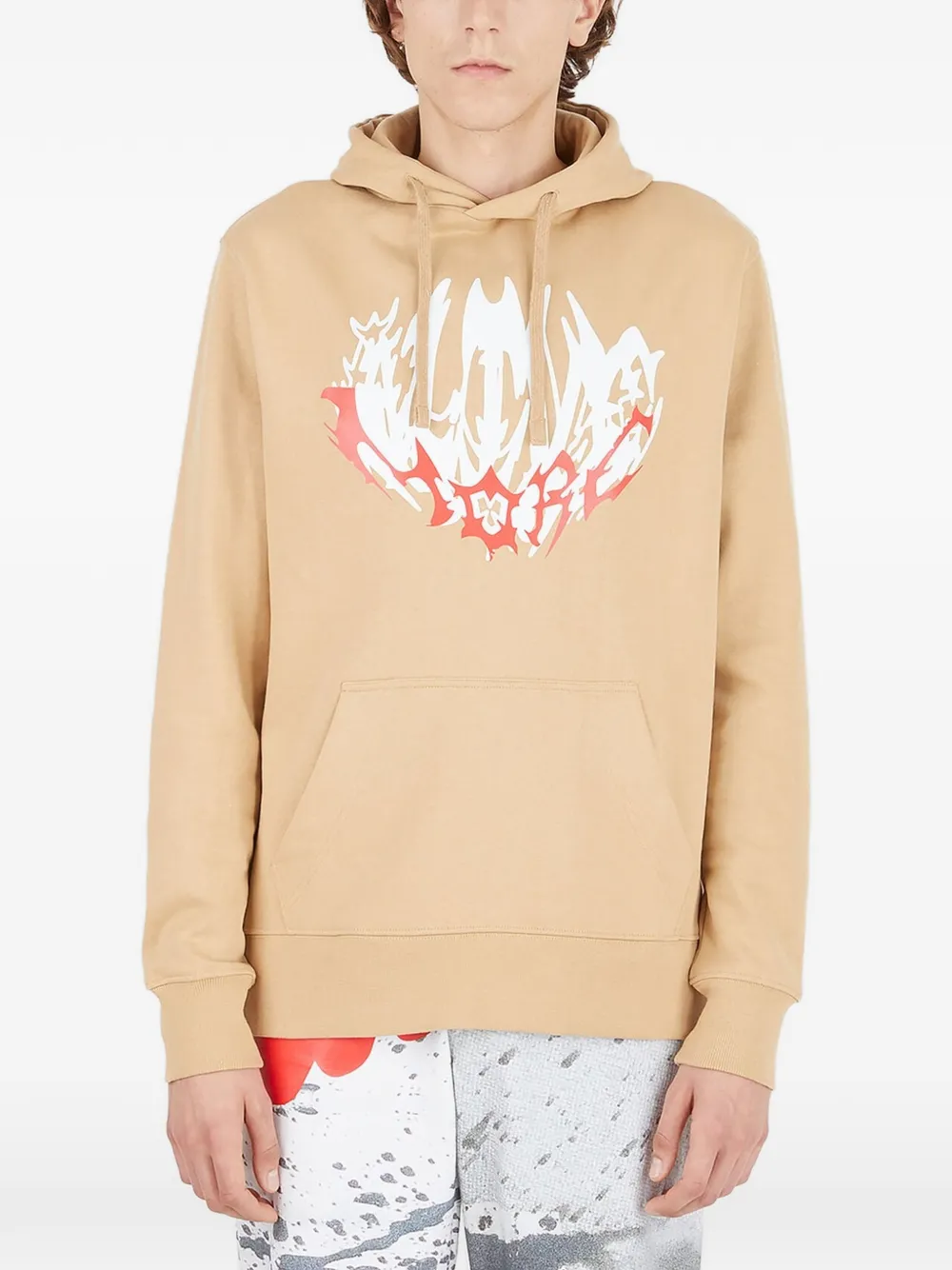 ALIVE & MORE graphic-print drawstring hoodie - Toni neutri
