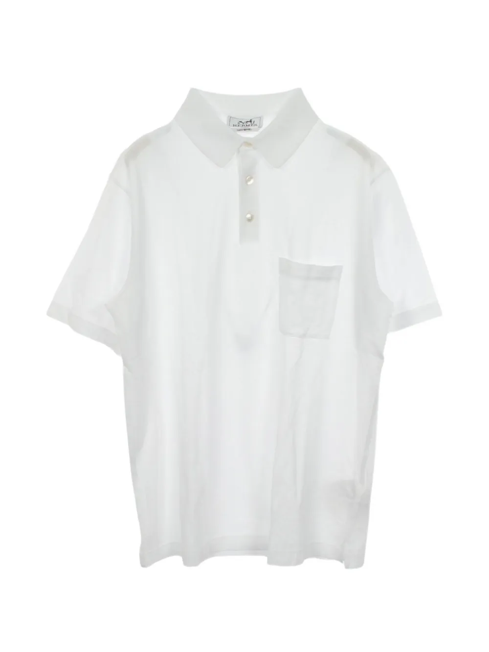 Hermès Pre-Owned Polo con taschino anni 2020 - Bianco
