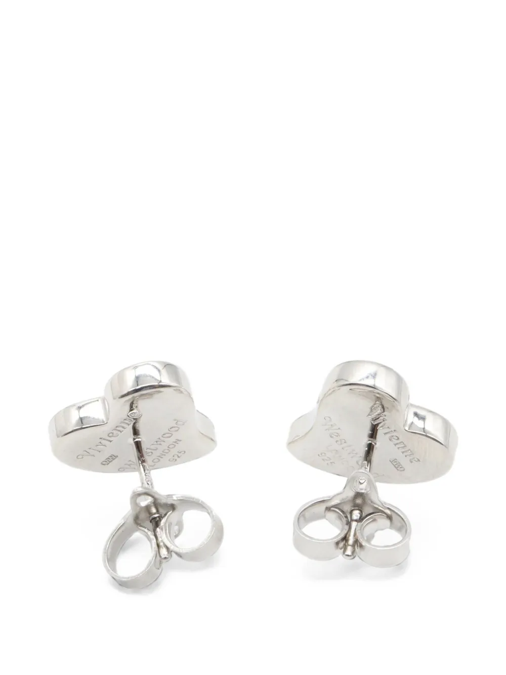Vivienne Westwood Pre-owned Orb Heart-shaped Earrings in Silver, view 2