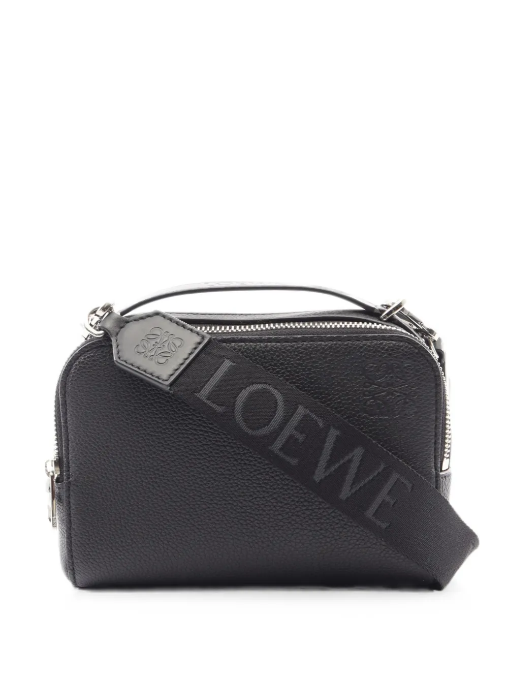 Loewe Pre-Owned 2010s Anagram-embossed mini bag - Black