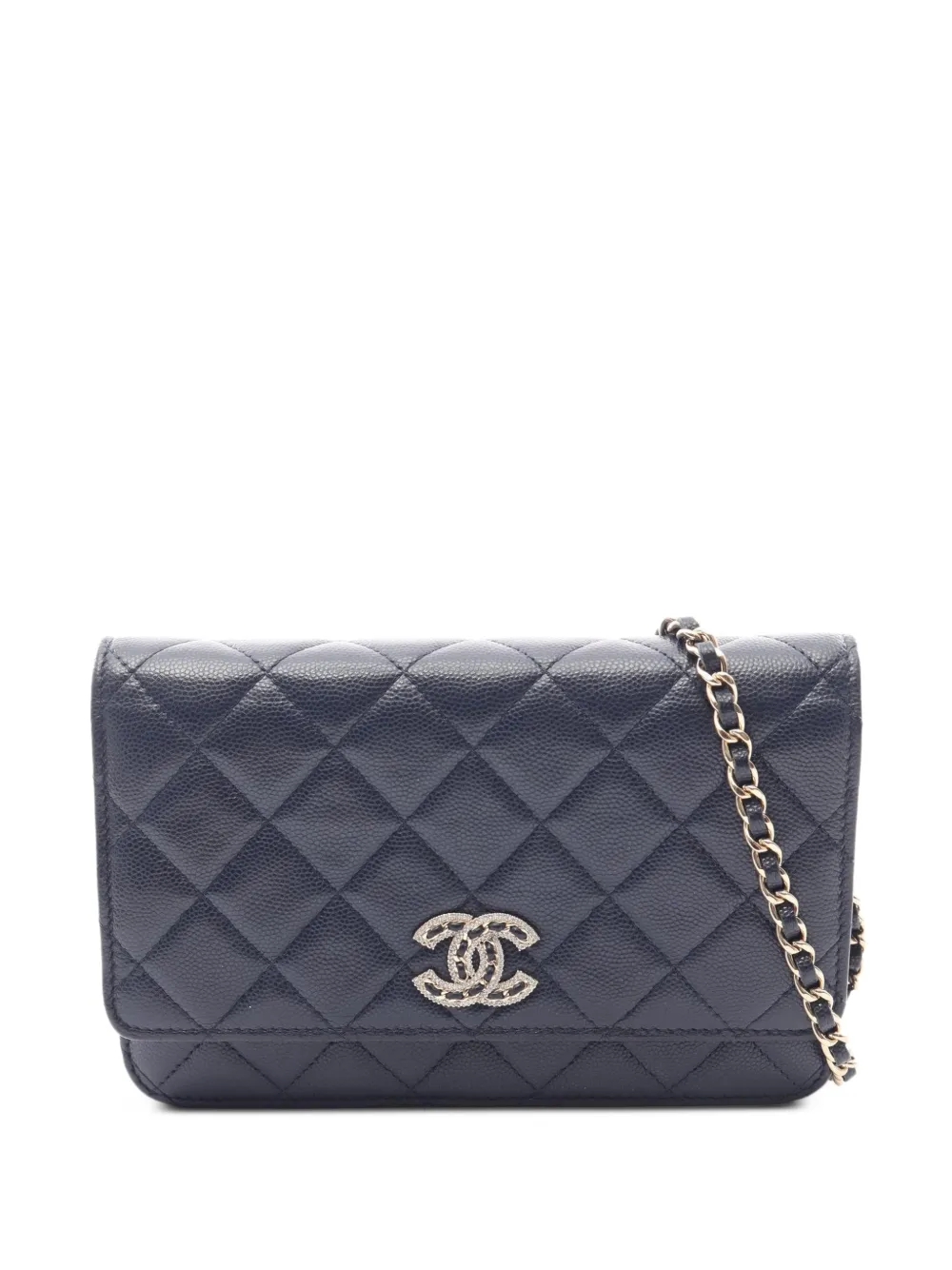 CHANEL Pre-Owned 2021s 19 CHANEL chain wallet - Blu