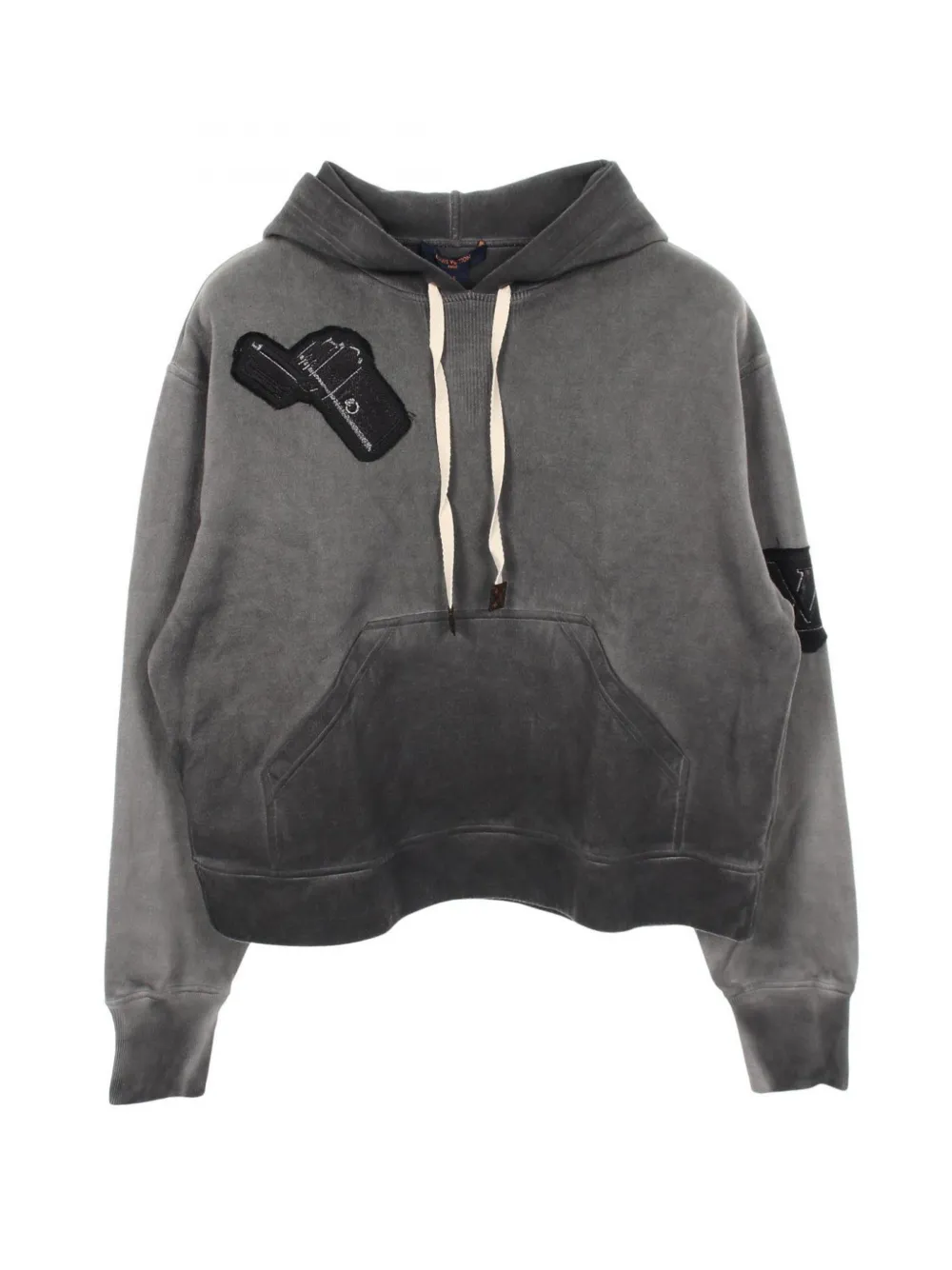 Louis Vuitton Pre-Owned 2010s logo-patch hoodie - Grigio