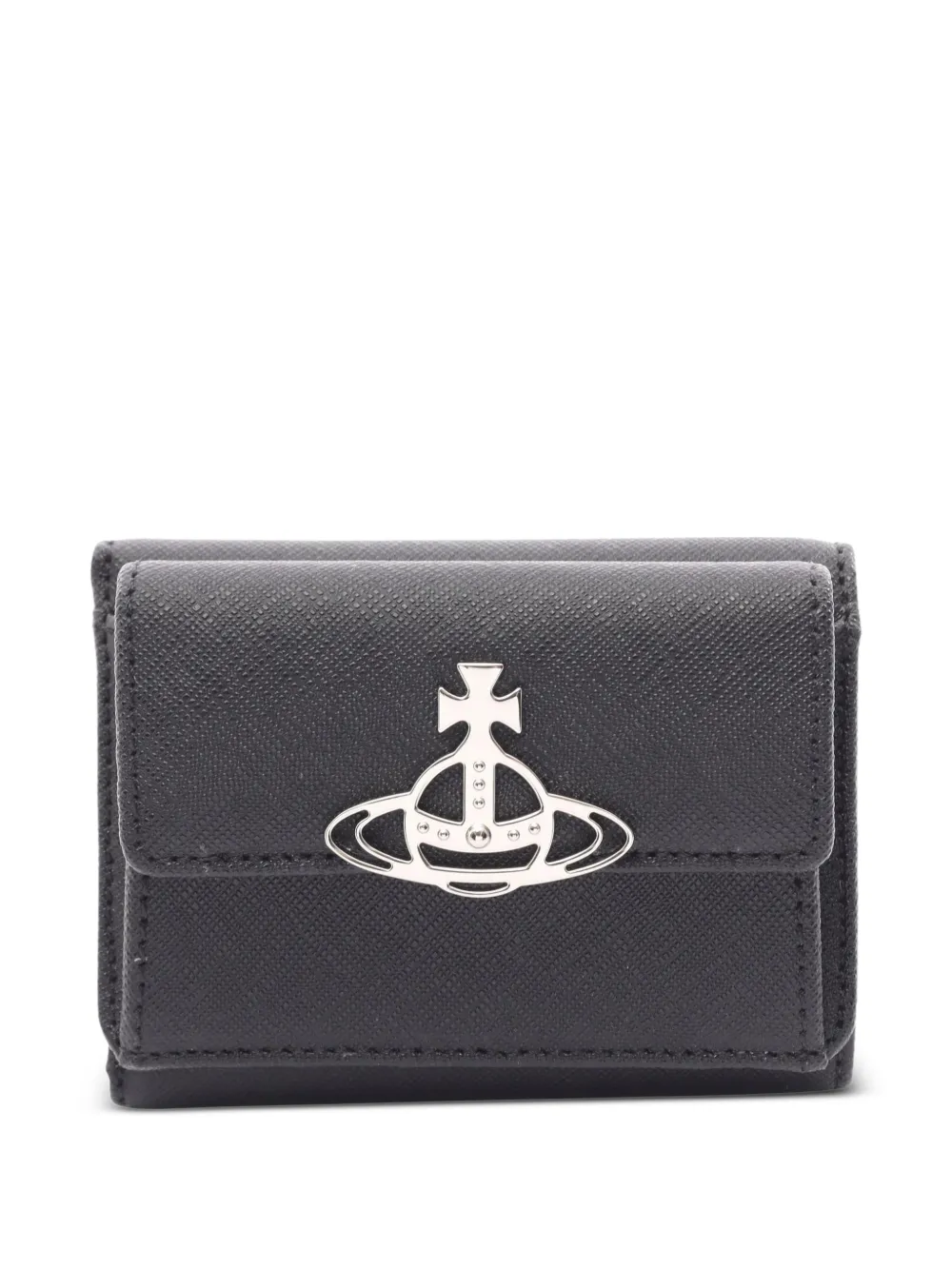 Vivienne Westwood Pre-Owned 2020s Orb-plaque trifold wallet - Nero
