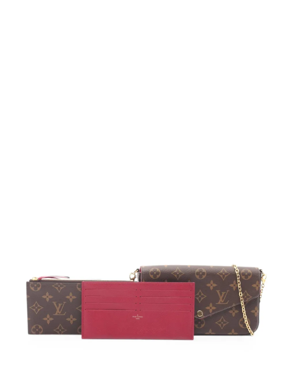 Louis Vuitton Pre-Owned 2010 Félicie Monogram wallet on a chain - Marrone