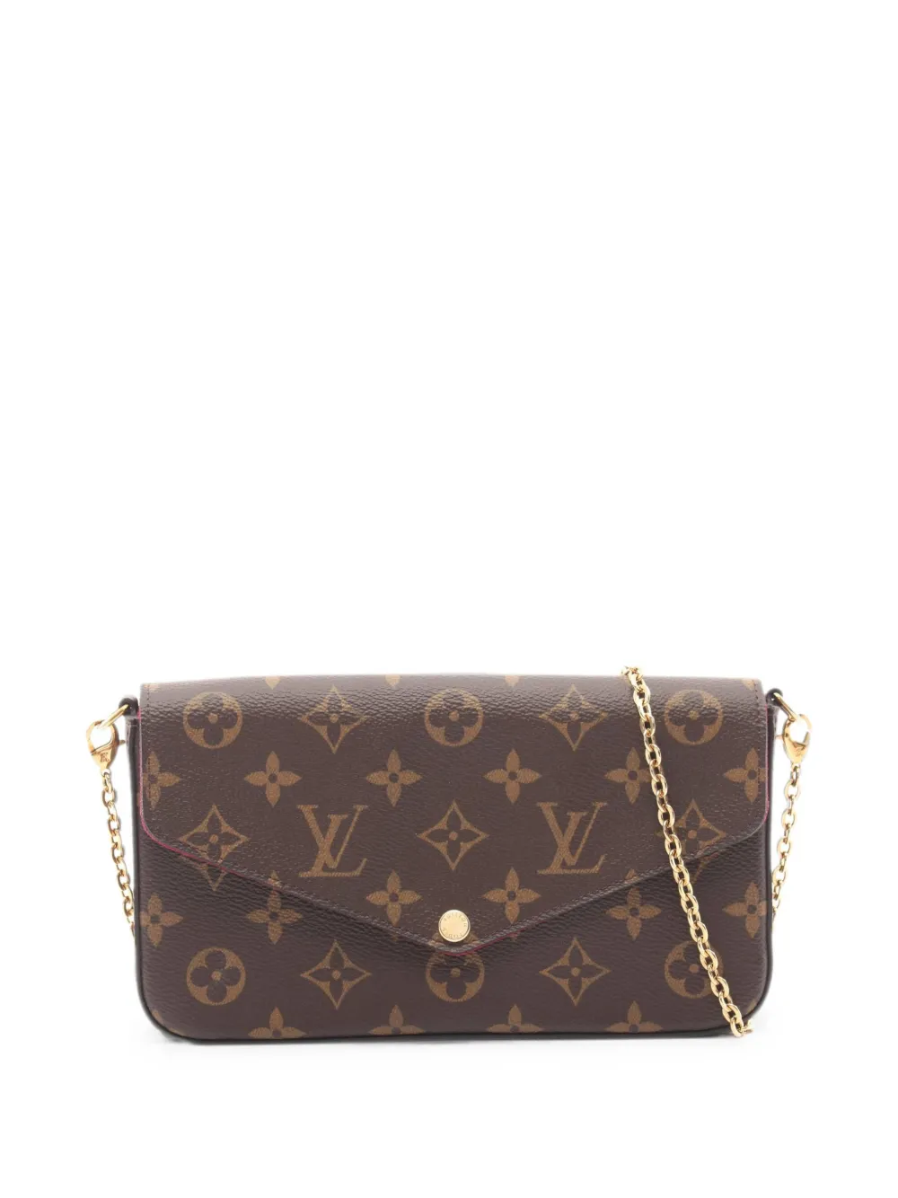 Louis Vuitton Pre-Owned 2010 Félicie Monogram wallet on a chain - Marrone