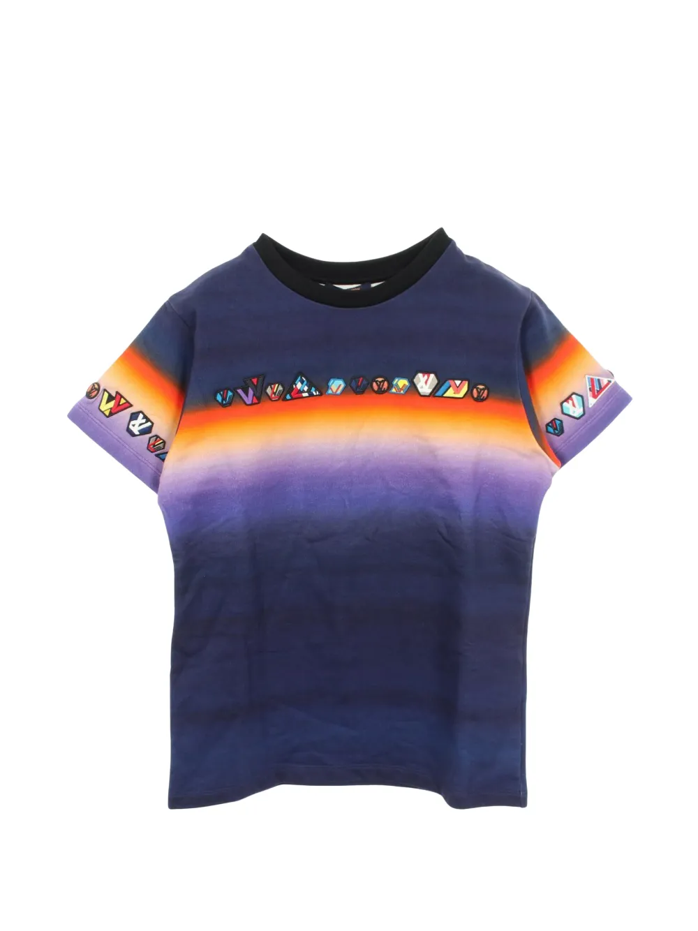 Louis Vuitton Pre-Owned 2020s tie-dye patch T-shirt - Blu