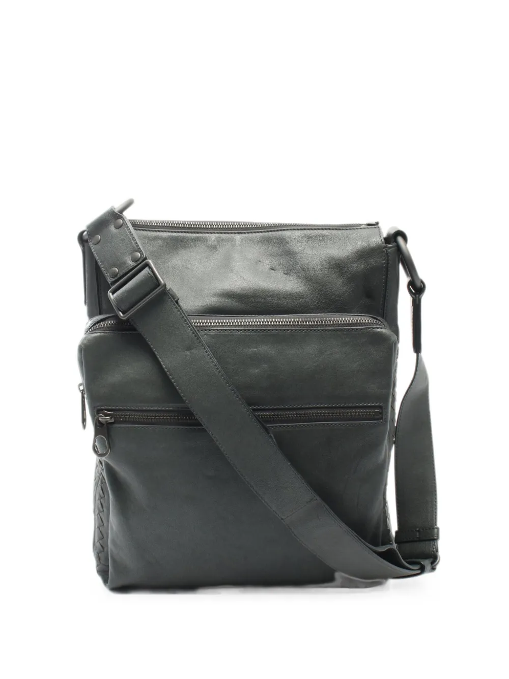 Bottega Veneta Pre-Owned 2000s Intrecciato messenger bag - Grau