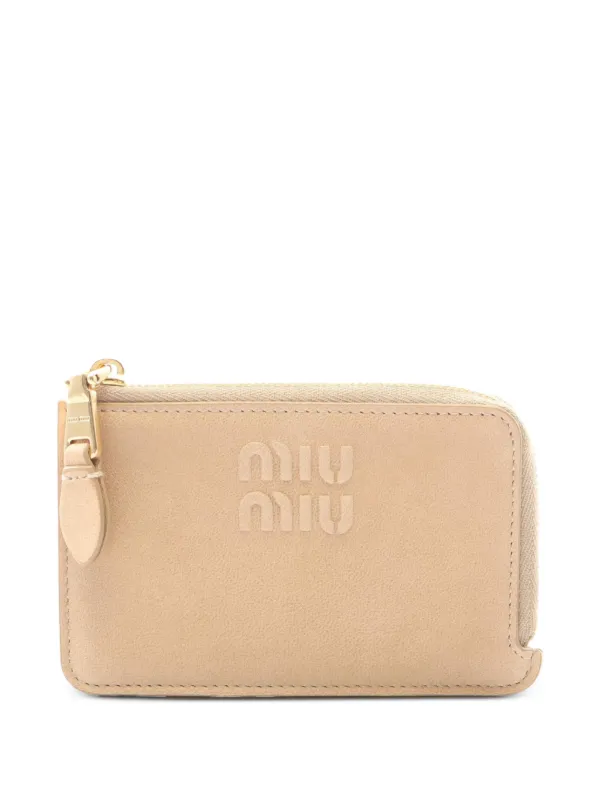 Miu Miu Pre-owned 20s Nappa Leather Wallet in Neutrals