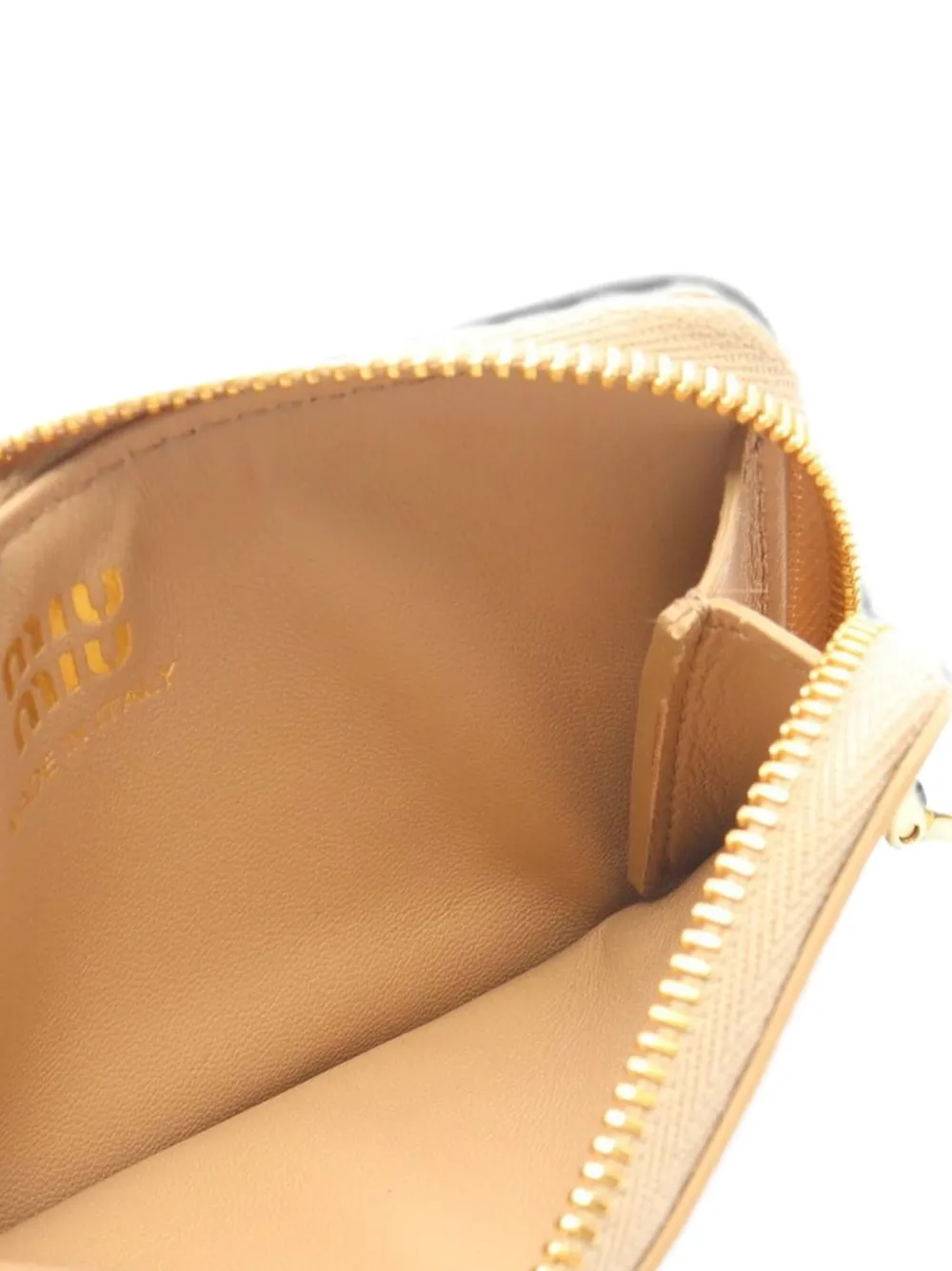 Miu Miu Pre-owned 20s Nappa Leather Wallet in Neutrals, view 3