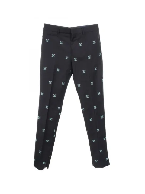 Louis Vuitton Pre-Owned 2010s LV Logo jacquard trousers