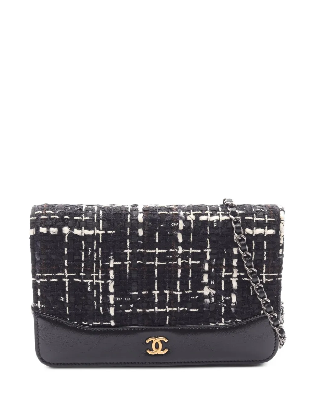 CHANEL Pre-Owned 2018-2019 Wallet on Chain satchel - Nero