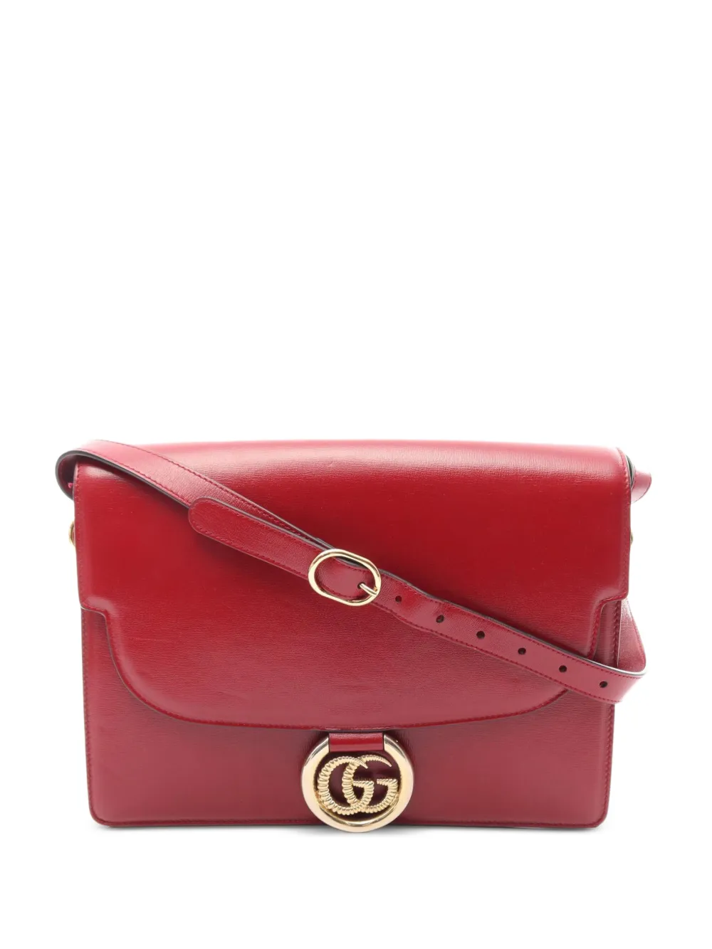 Gucci Pre-Owned Double G leather shoulder bag - Rosso
