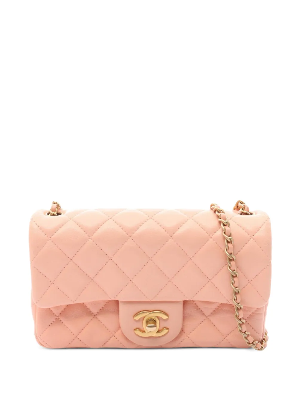 CHANEL Pre-Owned 2021 mini 20 matelassé shoulder bag - Rosa