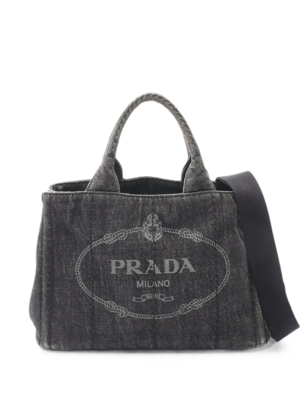 Prada Pre-Owned 2000s Canapa logo-print tote bag - Nero